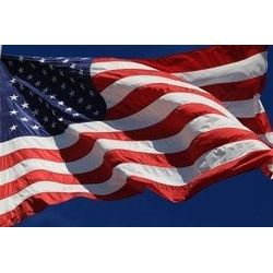 Anodized Aluminum Flag Pole and Two Flags