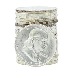 Roll of (20) 1953-D Brilliant Uncirculated Franklin Half Dollar Coins