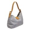 Image 3 : Fendi Blue Zucca Canvas Tan Leather Trim Shoulder Handbag