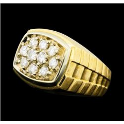 1.00 ctw Diamond Ring - 14KT Yellow And White Gold
