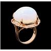 Image 4 : 34.43 ctw Opal and Diamond Ring - 14KT Rose Gold