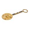 Image 2 : Chanel Gold Tone Medallion CC Black Leather Chain Keychain Keyring
