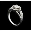 Image 4 : 14KT White Gold 0.97 ctw Diamond Ring