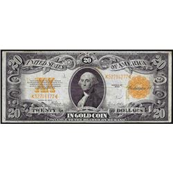 1922 $20 Gold Certificate Note