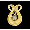 Image 2 : 1.40 ctw Opal and Pyrope Garnet Slide Pendant - 14KT Yellow Gold