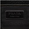 Image 6 : Prada Brown Canvas Fabric Black Leather Double Handle Bag
