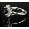 Image 5 : 1.82 ctw Sapphire and Diamond Ring - 14KT White Gold