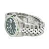 Image 2 : Rolex Mens SS Black Diamond And Emerald Datejust Wristwatch