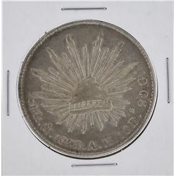 1892 MoAM Mexico 8 Reales Silver Coin KM 377.10