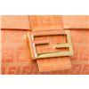 Image 4 : Fendi Orange Coated Canvas Zucca Baguette Shoulder Handbag