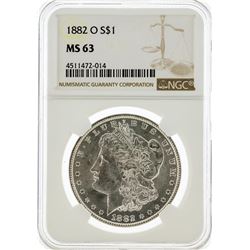 1882-O NGC MS63 Morgan Silver Dollar