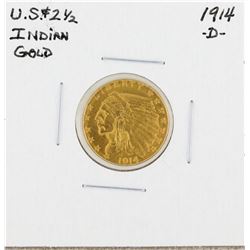 1914-D $2 1/2 Indian Head Gold Coin