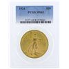 Image 1 : 1924 $20 St. Gaudens Double Eagle Gold Coin PCGS MS65