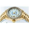 Image 7 : Rolex Ladies 18K Yellow Gold Mother Of Pearl Diamond President Wristwatch