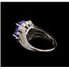 Image 3 : 14KT White Gold 2.38 ctw Tanzanite and Diamond Ring