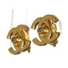 Image 2 : Chanel Gold Turn Lock CC Logo Clip On Earrings