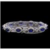 Image 2 : 14KT White Gold 8.85 ctw Sapphire and Diamond Bracelet