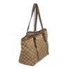 Image 3 : Gucci Brown Beige Monogram Canvas Leather Small Jolicoeur Tote Bag