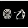 Image 2 : 0.85 ctw Diamond Earrings - 14KT White Gold