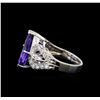Image 3 : 14KT White Gold 5.37 ctw Tanzanite and Diamond Ring
