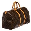 Image 3 : Louis Vuitton Monogram Canvas Leather Keepall 50 cm Duffle Bag Luggage