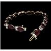 Image 4 : 21.24 ctw Ruby and Diamond Bracelet - 14KT White Gold
