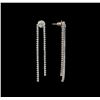 Image 2 : 14KT White Gold 3.60 ctw Diamond Earrings