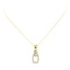 Image 1 : Caviar 18KT Yellow Gold and Sterling Silver 0.35ctw Diamond Pendant with Chain