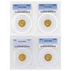 Image 1 : Lot of (4) $2 1/2 Indian Head Quarter Eagle Gold Coins PCGS MS61