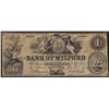 Image 1 : 1853 $1 Bank of Milford Obsolete Note