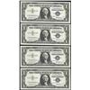 Image 1 : Lot of (4) Consecutive 1957 $1 Silver Certificate Notes Uncirculated