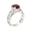 Image 4 : 18KT White Gold 2.53ct Ruby and Diamond Ring