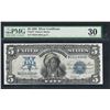 Image 1 : 1899 $5 Indian Chief Silver Certificate Note Fr.277 PMG Very Fine 30