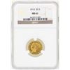 Image 1 : 1913 $2 1/2 Indian Head Quarter Eagle Gold Coin NGC MS61