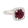 Image 1 : 14KT White Gold 2.10ct Ruby and Diamond Ring