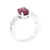 Image 4 : 14KT White Gold 1.25ct Rubellite and Diamond Ring