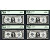 Image 1 : Lot of (4) Consecutive 1923 $1 Silver Certificate Notes PCGS Choice New 63/64PPQ