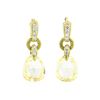 Image 1 : 18KT Yellow Gold 4.50ctw Yellow Topaz and Diamond Earrings