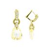 Image 2 : 18KT Yellow Gold 4.50ctw Yellow Topaz and Diamond Earrings