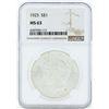 Image 1 : 1923 $1 Peace Silver Dollar Coin NGC MS63