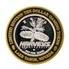 Image 2 : .999 Silver Harveys Lake Tahoe, Nevada $10 Casino Limited Edition Gaming Token