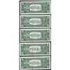 Image 2 : Lot of (5) Consecutive 1957 $1 Silver Certificate Notes Uncirculated