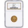 Image 1 : 1878 $3 Indian Princess Head Gold Coin NGC MS61