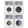 Image 2 : Set of (4) Israel Jubilee & 60th Anniversary Silver Coins NGC Graded