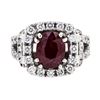 Image 2 : 14KT White Gold 2.80ct Ruby and Diamond Ring