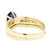 Image 3 : 14KT Yellow Gold 0.92ct Sapphire and Diamond Ring