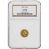 Image 1 : 1855 $1 Indian Princess Head Gold Dollar Coin NGC AU58