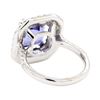 Image 3 : 18KT White Gold 3.60ct Tanzanite and Diamond Ring