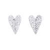 Image 1 : 14KT White Gold 0.25ctw Diamond Heart Shaped Earrings