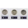 Image 2 : Lot of (3) 1923 $1 Peace Silver Dollar Coins PCGS MS63